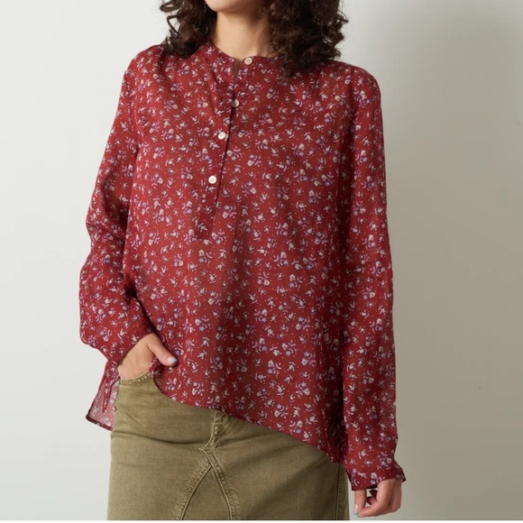 Isabel Marant Étoile Maria Shirt in Grenat - Picture 1 of 7